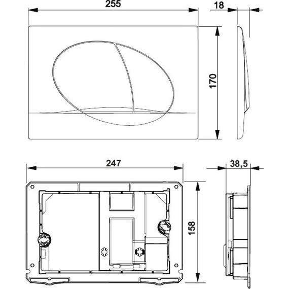 Инсталляция с подвесным унитазом Roca Meridian 48 893104110 - фото 5