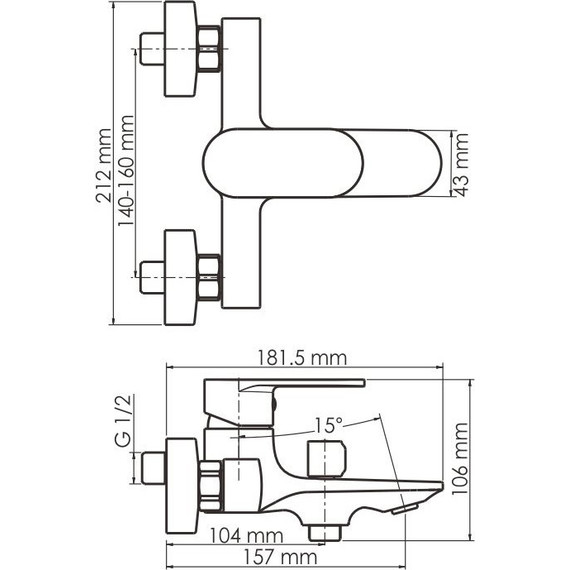 Смеситель для ванны WasserKraft Mindel 8501, белый - фото 9