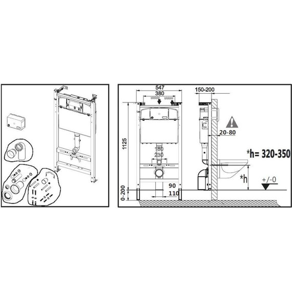 Инсталляция с подвесным унитазом Roca Victoria + Roca Pro 5 в 1 893100000 - фото 5
