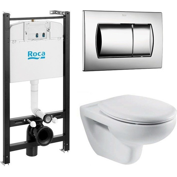 Инсталляция с подвесным унитазом Roca Victoria + Roca Pro 5 в 1 893100000 - фото 