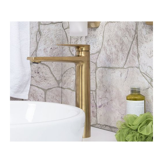 Смеситель для раковины высокий WasserKraft Aisch 5503H, золото - фото 4