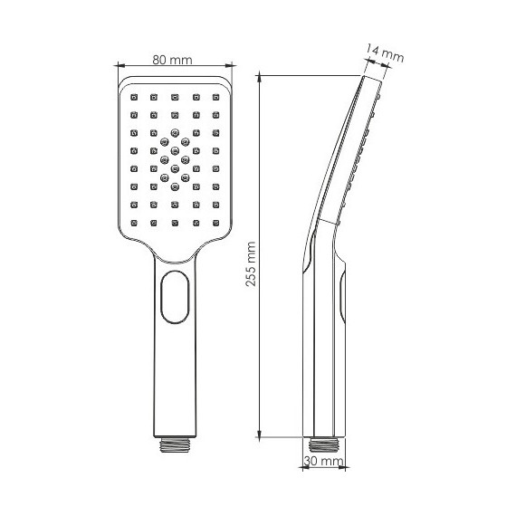 Ручной душ WasserKraft Wiese A202, оружейная сталь - фото 2