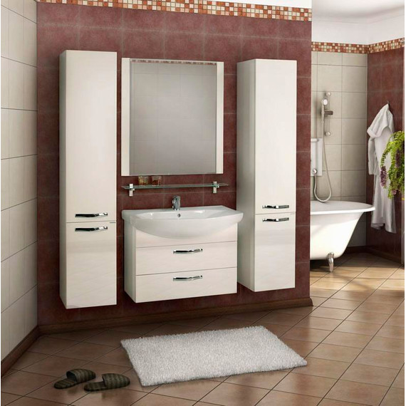 Пенал подвесной Акватон Ария 34 см с корзиной 1A134403AA010 - фото 6