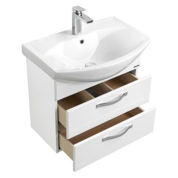 Тумба подвесная с раковиной Акватон Ария 50М см 1A1400K0AA010, белый - фото 5