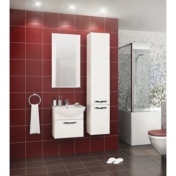 Тумба подвесная с раковиной Акватон Ария 50 см 1A1403K0AA010, белый - фото 11