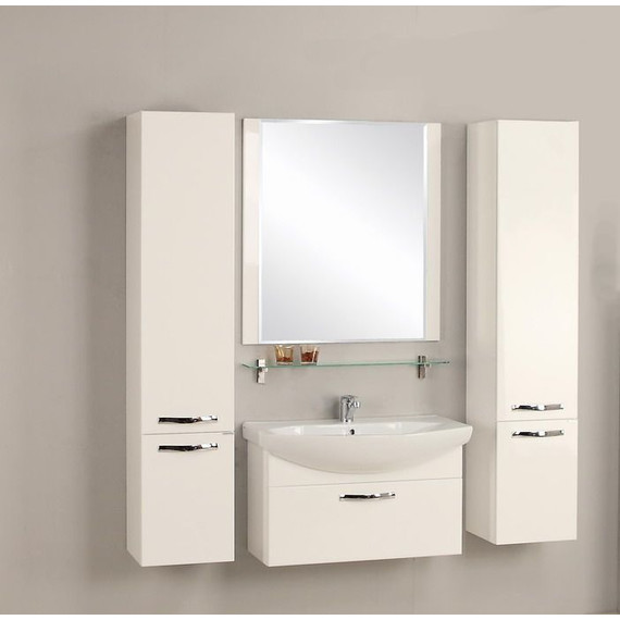 Тумба подвесная с раковиной Акватон Ария 80 см 1A1417K0AA010, белый - фото 6