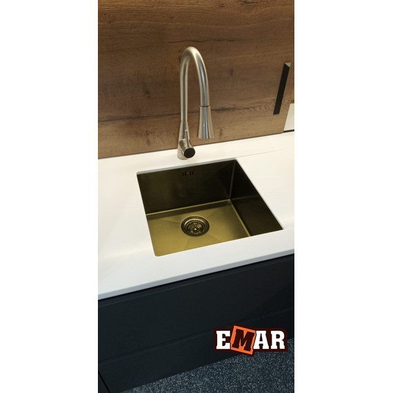 Кухонная мойка Emar EMB-113 1,2 мм, золото, Цвет производителя: золото - фото 2