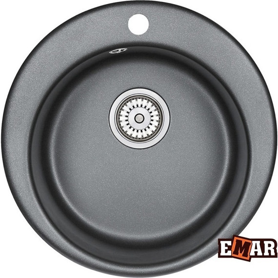 Кухонная мойка Emar EMQ-1475.C, оникс, Цвет производителя: оникс - фото 