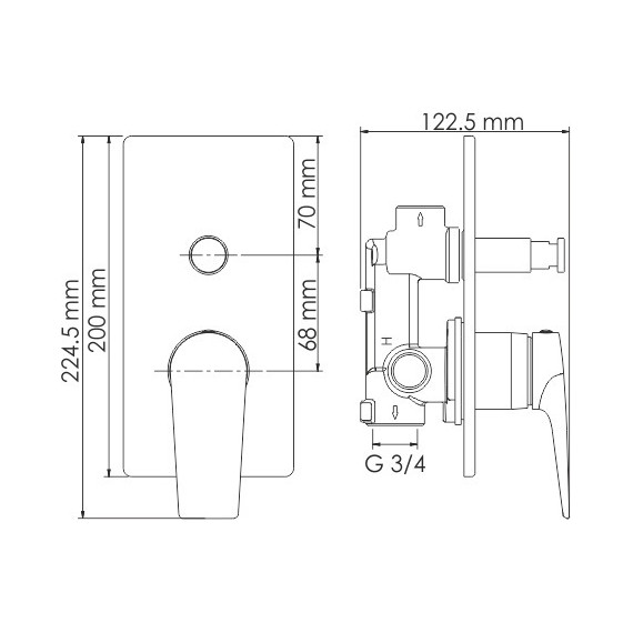 Смеситель для ванны WasserKraft Glan 6661, черный - фото 5