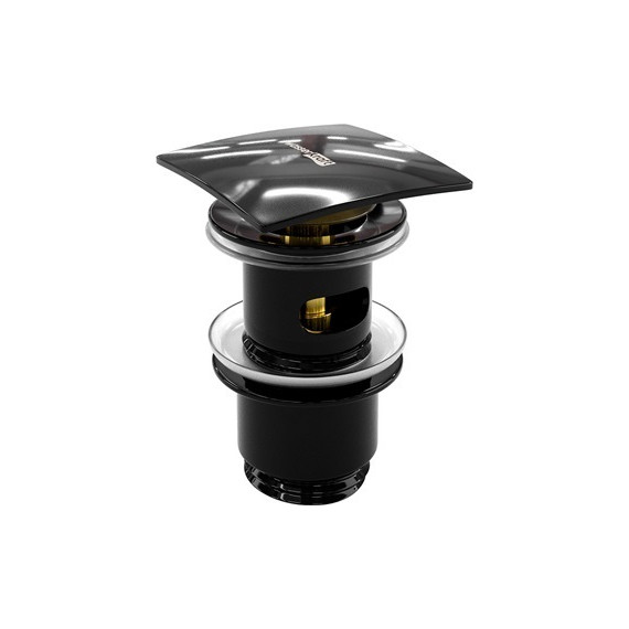 Донный клапан WasserKraft Glan A166, черный - фото 