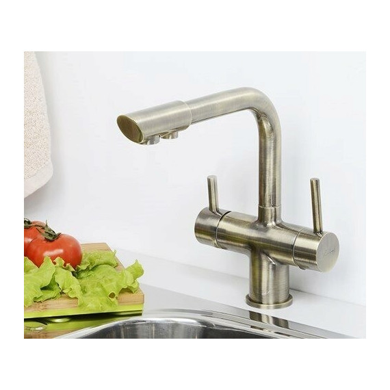 Смеситель для кухни WasserKraft A8037, светлая бронза - фото 2