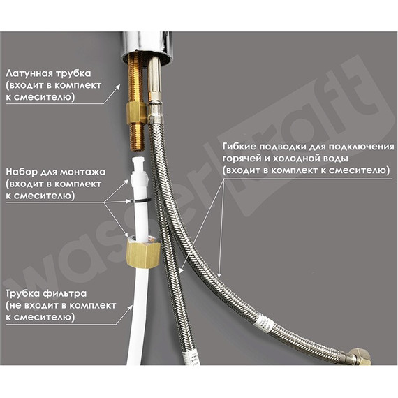 Смеситель для кухни WasserKraft A8047, темная бронза - фото 4
