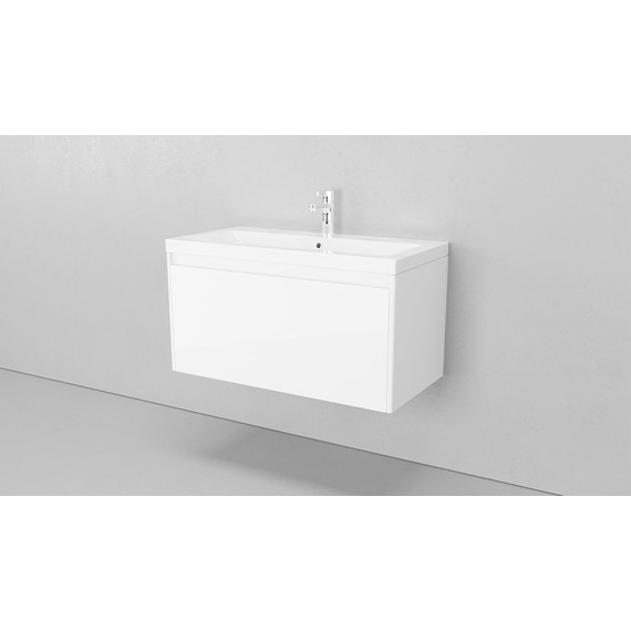 Тумба подвесная с раковиной Velvex Klaufs 90 см tpKLA.90.1Y.NEW-616.216, белый - фото 5