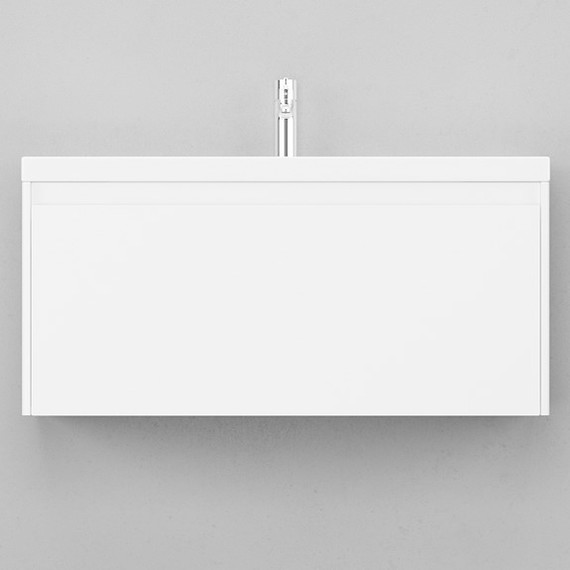 Тумба подвесная с раковиной Velvex Klaufs 100 см tpKLA.100.1Y.NEW-616.216, белый - фото 