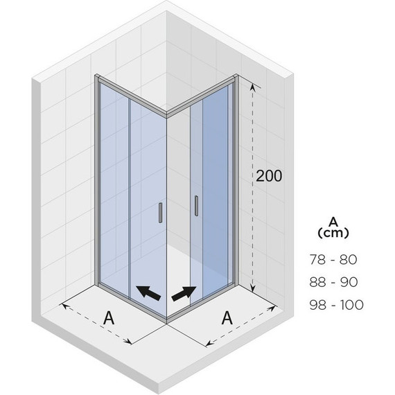Душевое ограждение Riho Hamar 2.0 R207 80х80 см G007004120 хром/прозрачное - фото 6