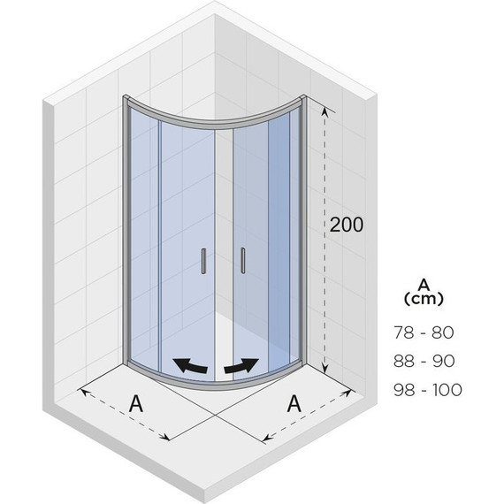 Душевое ограждение Riho Hamar 2.0 R309 90х90 см G007002120 хром/прозрачное - фото 6