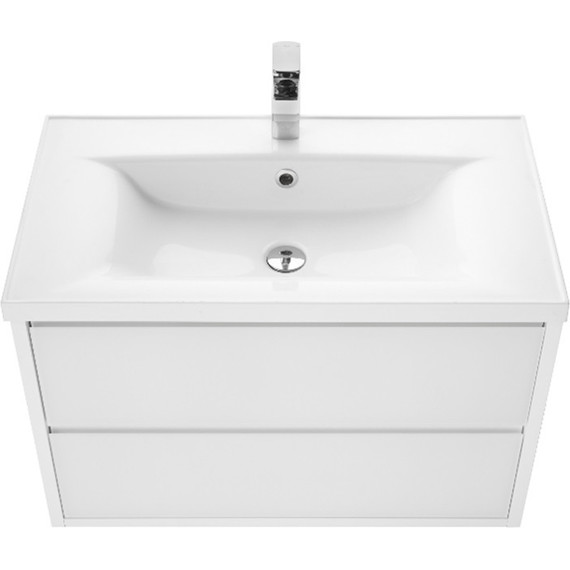 Тумба подвесная с раковиной Акватон Римини 100 см 1A2328K3RN010, белый - фото 4