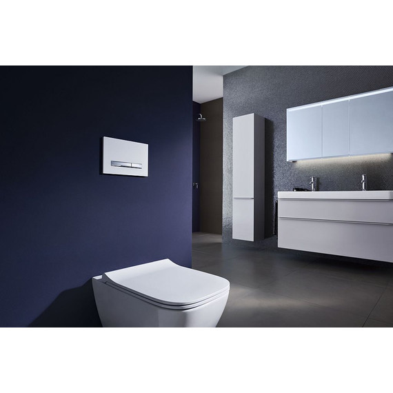 Унитаз подвесной безободковый Geberit Smyle Square 500.683.01.1 с крышкой микролифт - фото 4