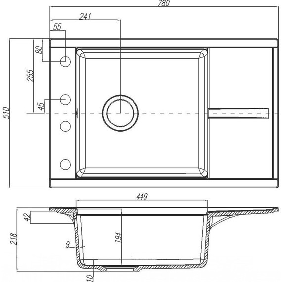Кухонная мойка Акватон Делия 1A715132DE280, кофе, Цвет производителя: кофе - фото 7