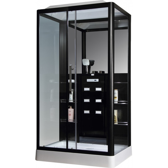 Гидробокс LORANTO CS 127-3A 120х90 L, хром/прозрачное - фото 