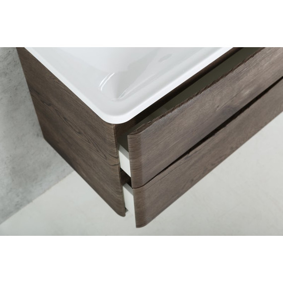 Тумба подвесная с раковиной BelBagno ACQUA-800-2C-SO-RNG 80 см, Rovere Nature Grigio, Цвет фасада: Rovere Nature Grigio - фото 3