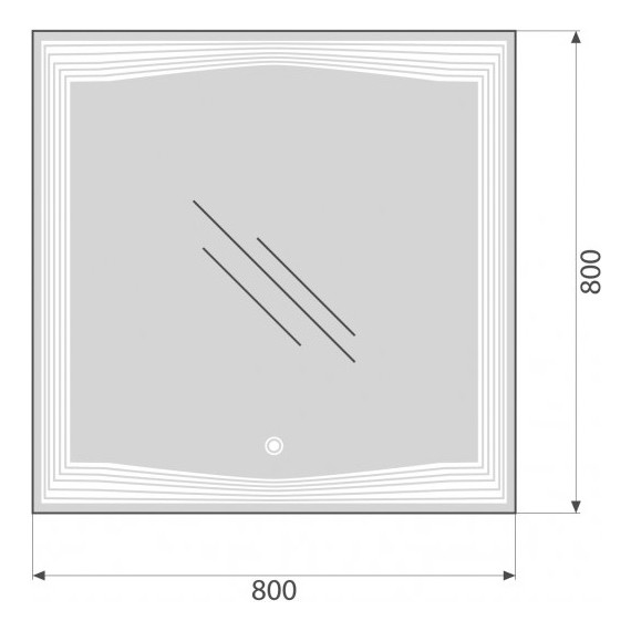 Зеркало BelBagno SPC-LNS-800-800-LED-TCH 80 см - фото 7