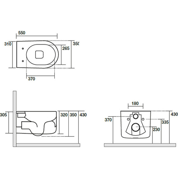 Унитаз подвесной безободковый Kerasan Nolita 531459, серый - фото 2
