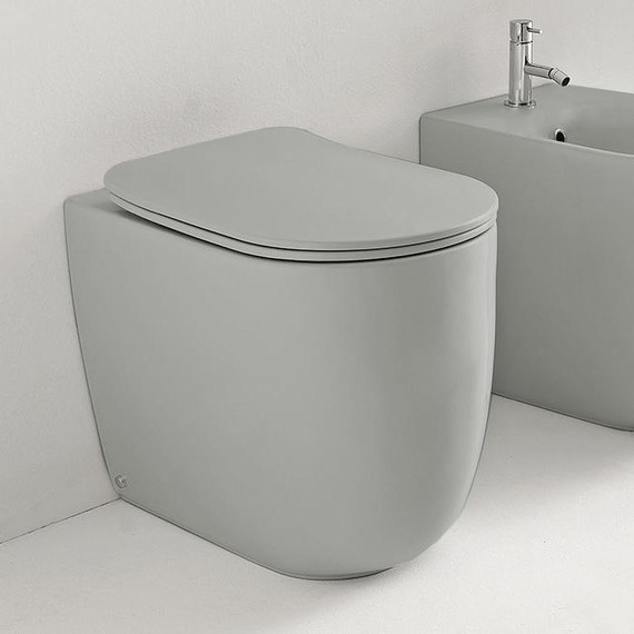 Унитаз приставной безободковый Kerasan Nolita 531859, светло-серый - фото 