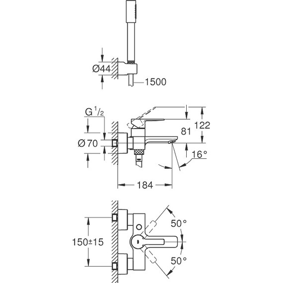 Смеситель для ванны Grohe Lineare New 33850001 - фото 2