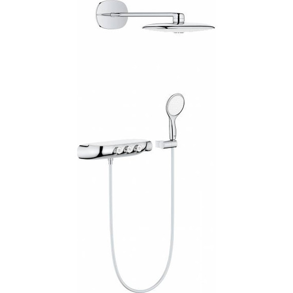 Душевая система для душа с термостатом Grohe Rainshower SmartControl 360 DUO 26443LS0, белая луна - фото 
