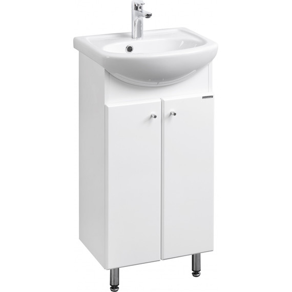 Тумба напольная с раковиной Акватон Мира 45 см 1A1044K1MR010, белый - фото 