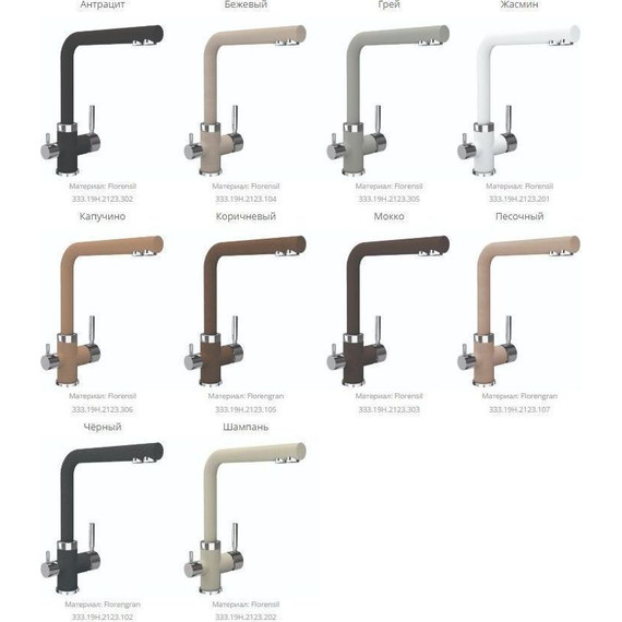 Смеситель для кухни Florentina Арес FL 333.19H.2123.104, бежевый, Цвет производителя: бежевый - фото 2