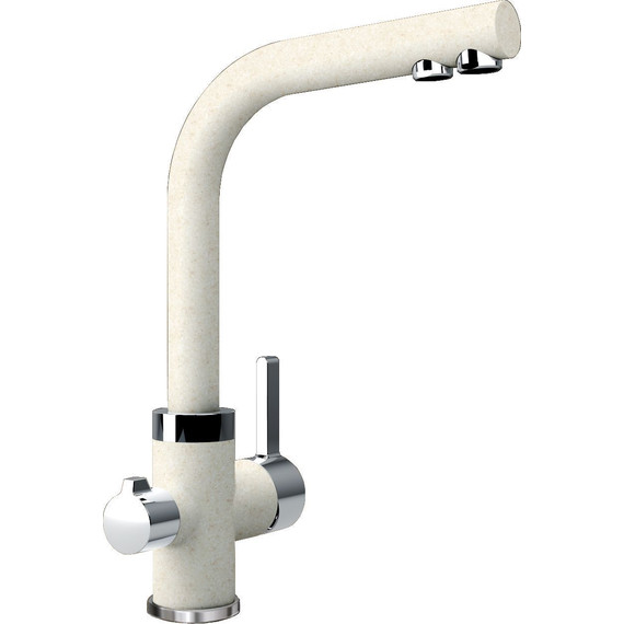 Смеситель для кухни Dr.Gans Акцент DG 339.06H.2123.403, латте, Цвет производителя: белый - фото 