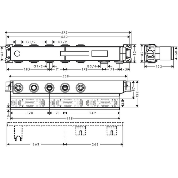 Скрытая часть Hansgrohe RainSelect 15311180 - фото 2
