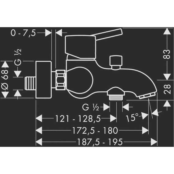 Смеситель для ванны Hansgrohe Talis S 32420000 - фото 2