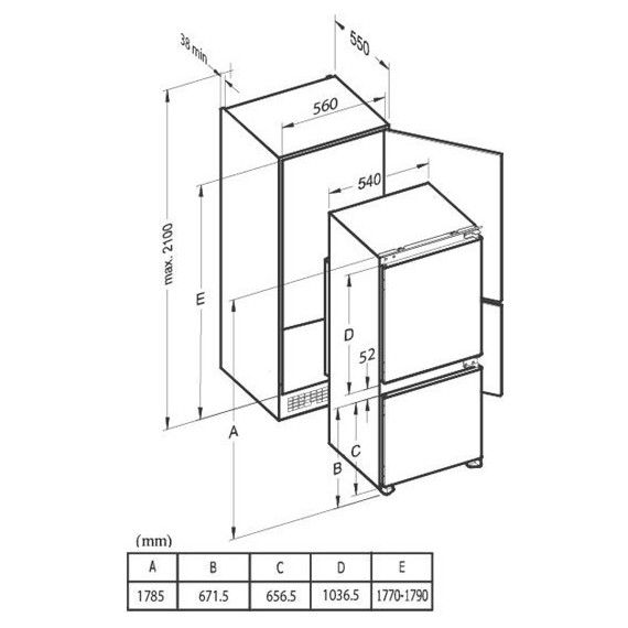 Встраиваемый двухкамерный холодильник Zigmund & Shtain BR 03.1772 SX - фото 9