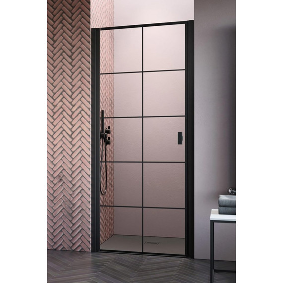 Душевая дверь Radaway Nes Black DWJ I Factory 70 см 10026070-54-55L, черный/прозрачное - фото 