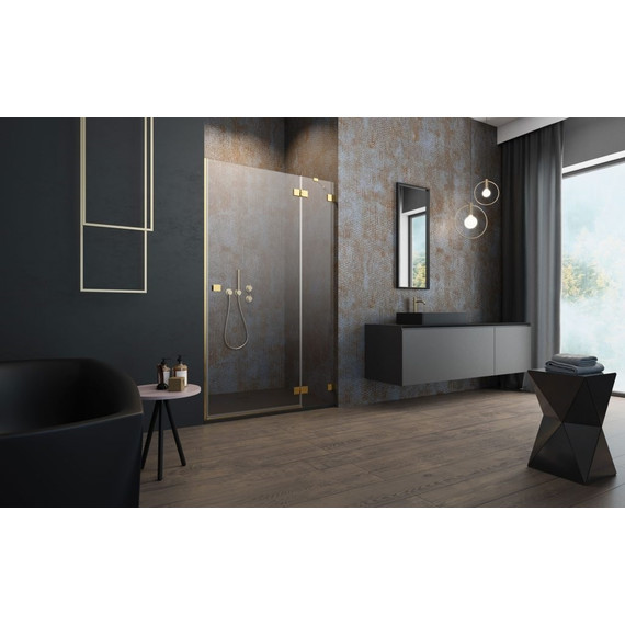 Душевая дверь Radaway Essenza Pro Gold DWJ 100 см 10099100-09-01R, золото/прозрачное - фото 2