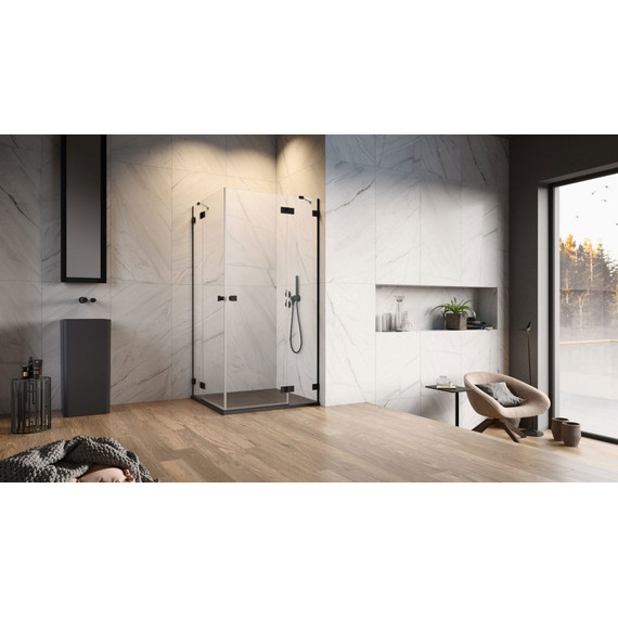 Душевое ограждение Radaway Essenza Pro Black KDD 80х80 см, черный/прозрачное - фото 3