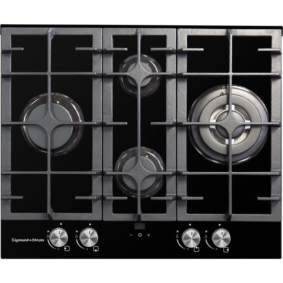 Газовая варочная поверхность Zigmund & Shtain MN 195.61 B (чёрное стекло) - фото 
