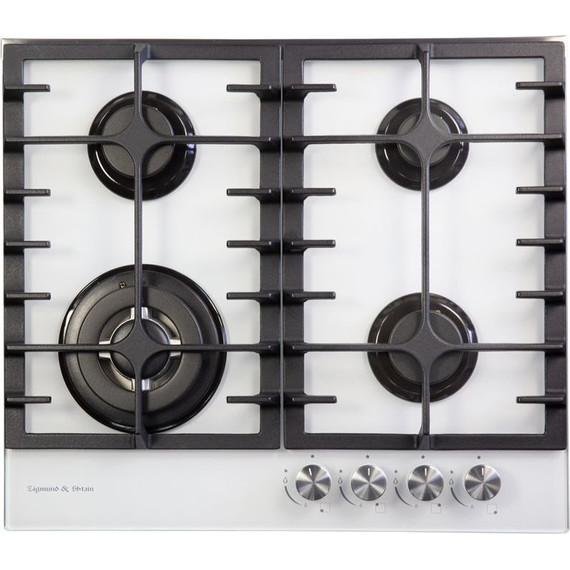 Газовая варочная поверхность Zigmund & Shtain MN 197.61 W (белый стекло) - фото 