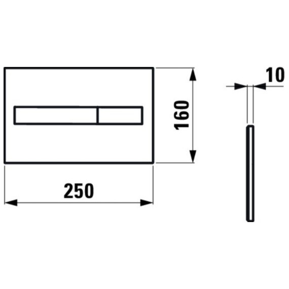 Кнопка смыва Laufen Lis 8.9566.1.000.000.1, белый - фото 2