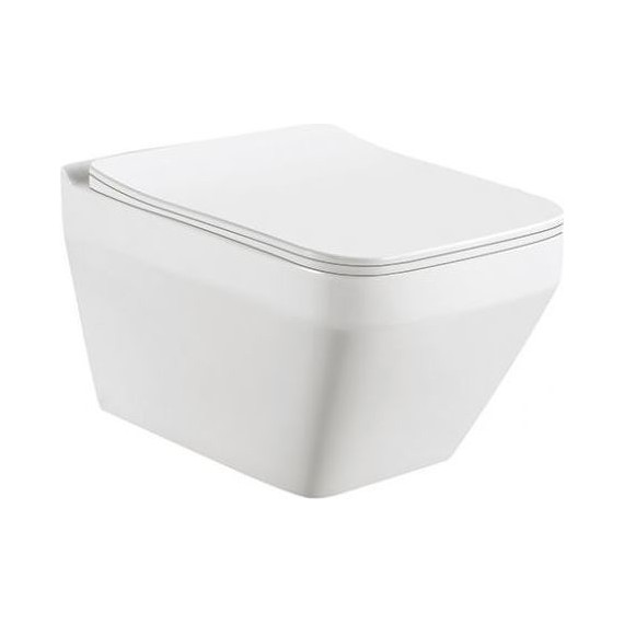 Унитаз подвесной безободковый Sole Still с крышкой микролифт - фото 