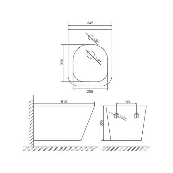 Биде подвесное Sole Cube - фото 2