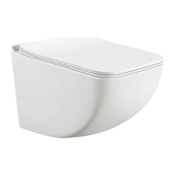 Унитаз подвесной безободковый Sole Duo с крышкой микролифт - фото 