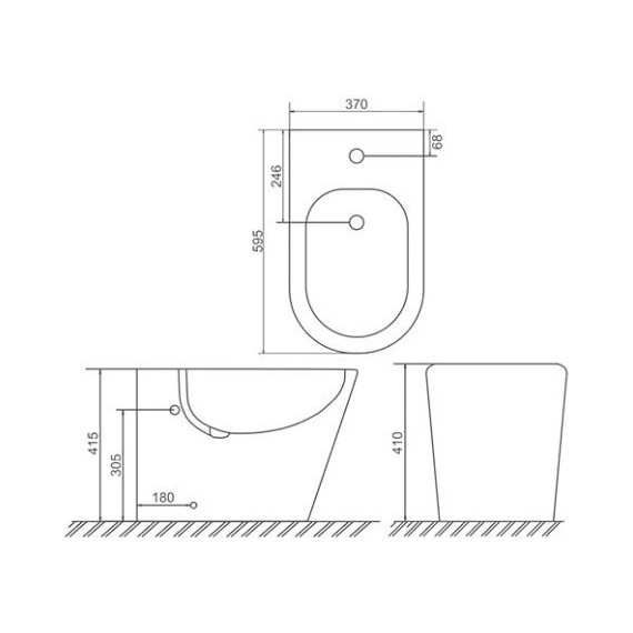 Биде напольное Sole Torr - фото 2