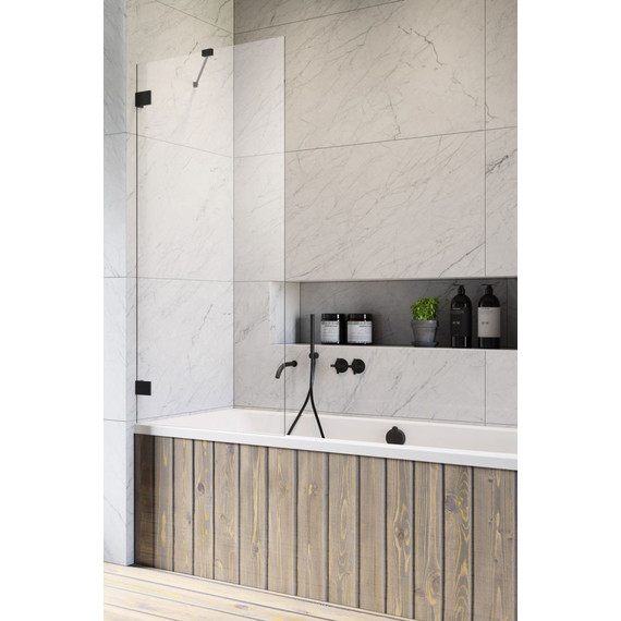 Шторка для ванны Radaway Essenza Pro Black PNJ II 80 см 10101080-54-01, черный/прозрачное - фото 