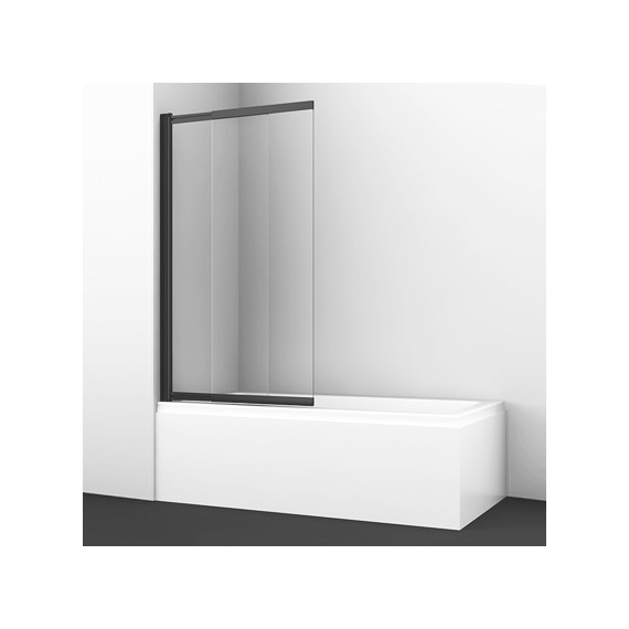 Шторка для ванны WasserKraft Dill 80 см 61S02-80, чёрный/прозрачное - фото 