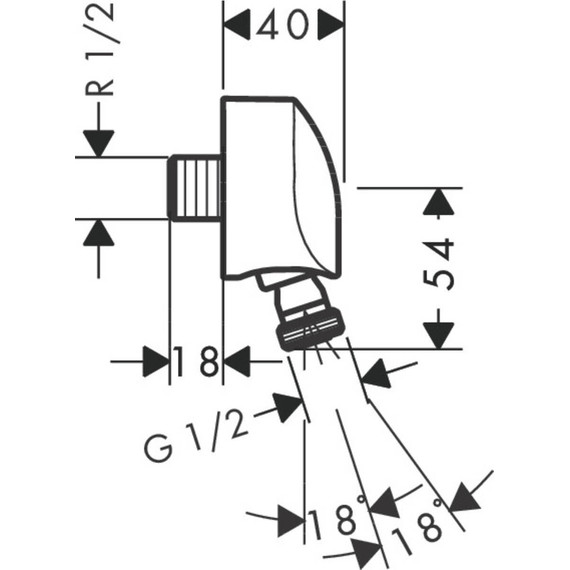 Шланговое подсоединение Hansgrohe Fixfit E 27505000 - фото 2