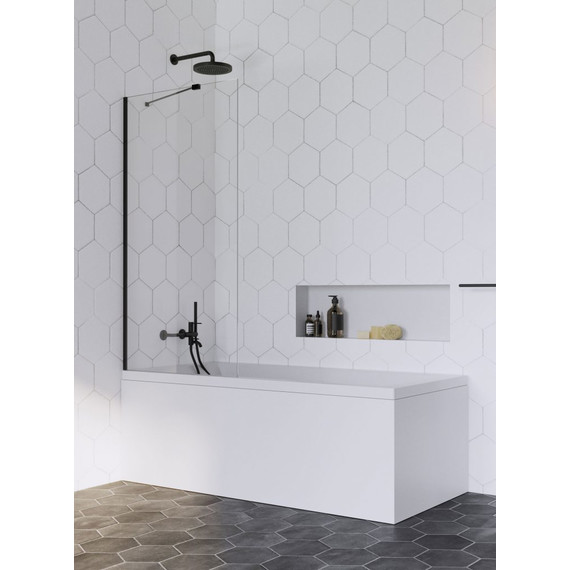 Шторка для ванны Radaway Idea Black PNJ II 50 см 10001050-54-01, черный/прозрачное - фото 